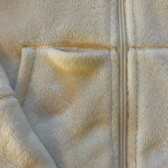 Patagonia Full Zip Fleece Hoodie Sweatshirt Jacket Ivory L - Picture 2 of 4